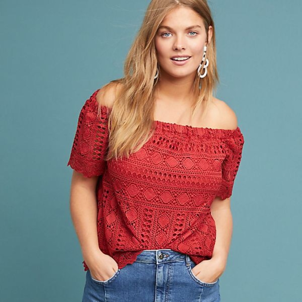 Anthropologie Sunday in Brooklyn off the shoulder blouse 👚